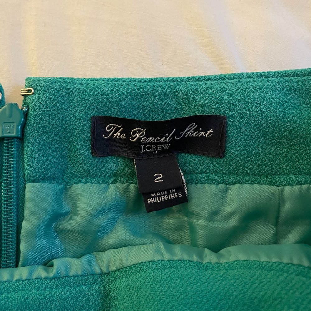 J Crew Factory Teal pencil skirt